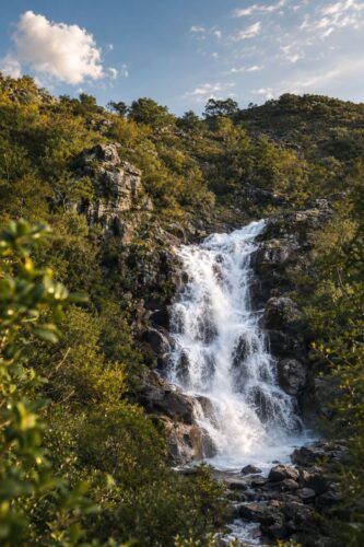 Fervenza de Liñares en Gaxate, Pontevedra
