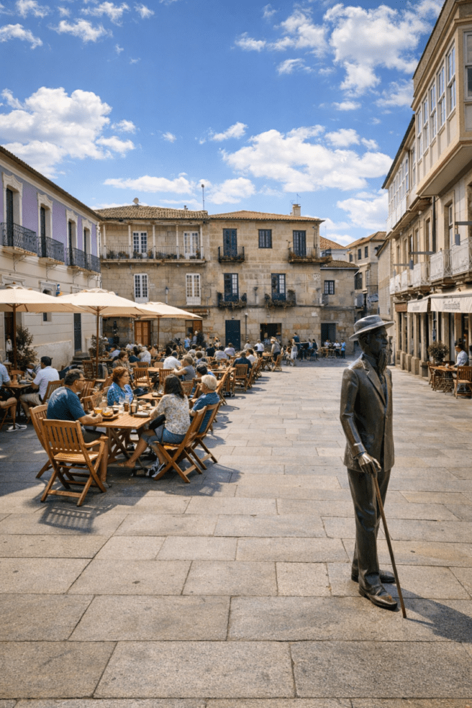Plaza de Méndez Núñez en Pontevedra.