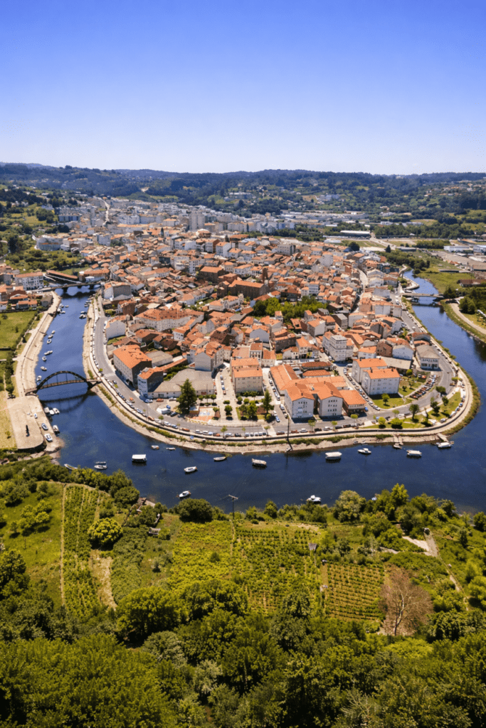 Vista aérea de la ría de Betanzos.