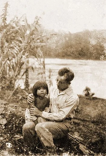 Alfonso Graña con su hijo.